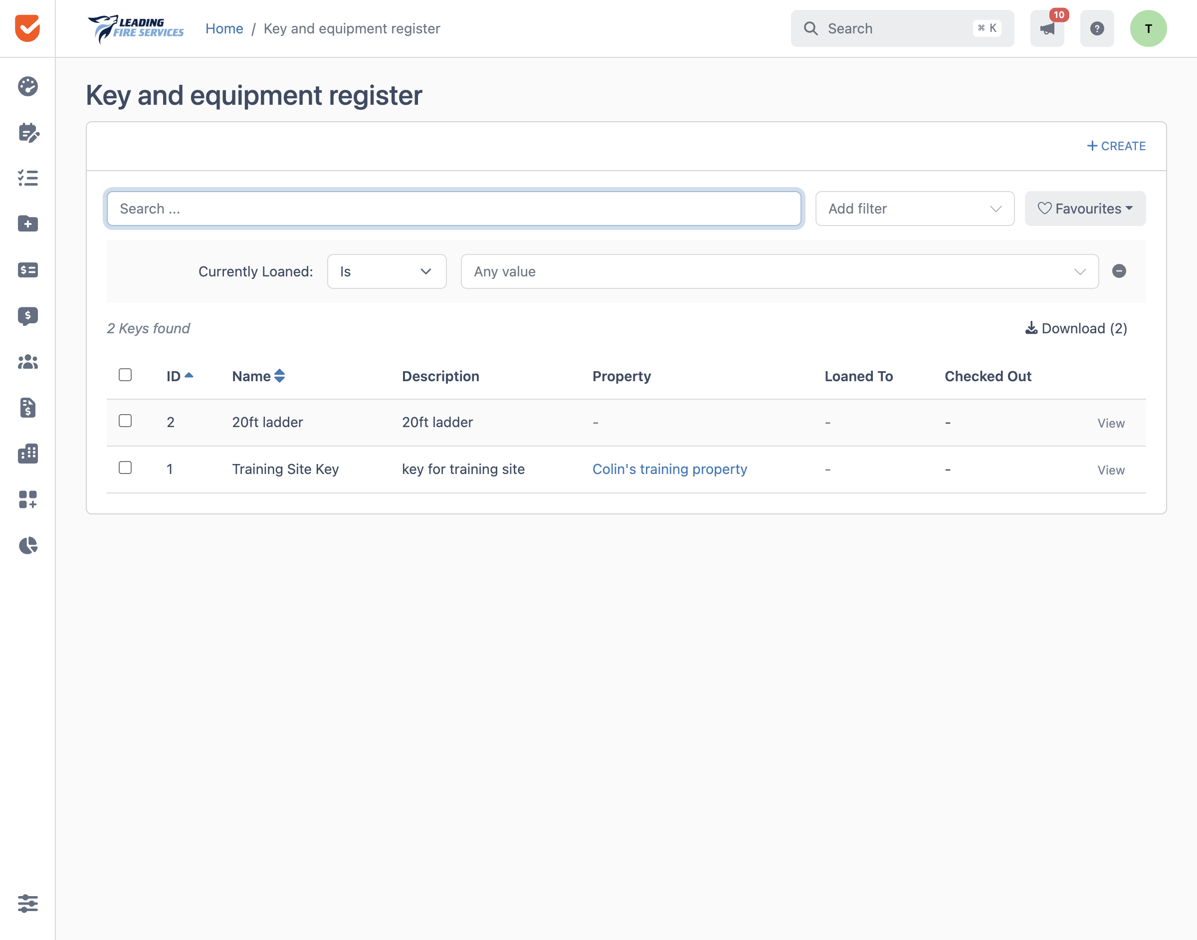 Key Register